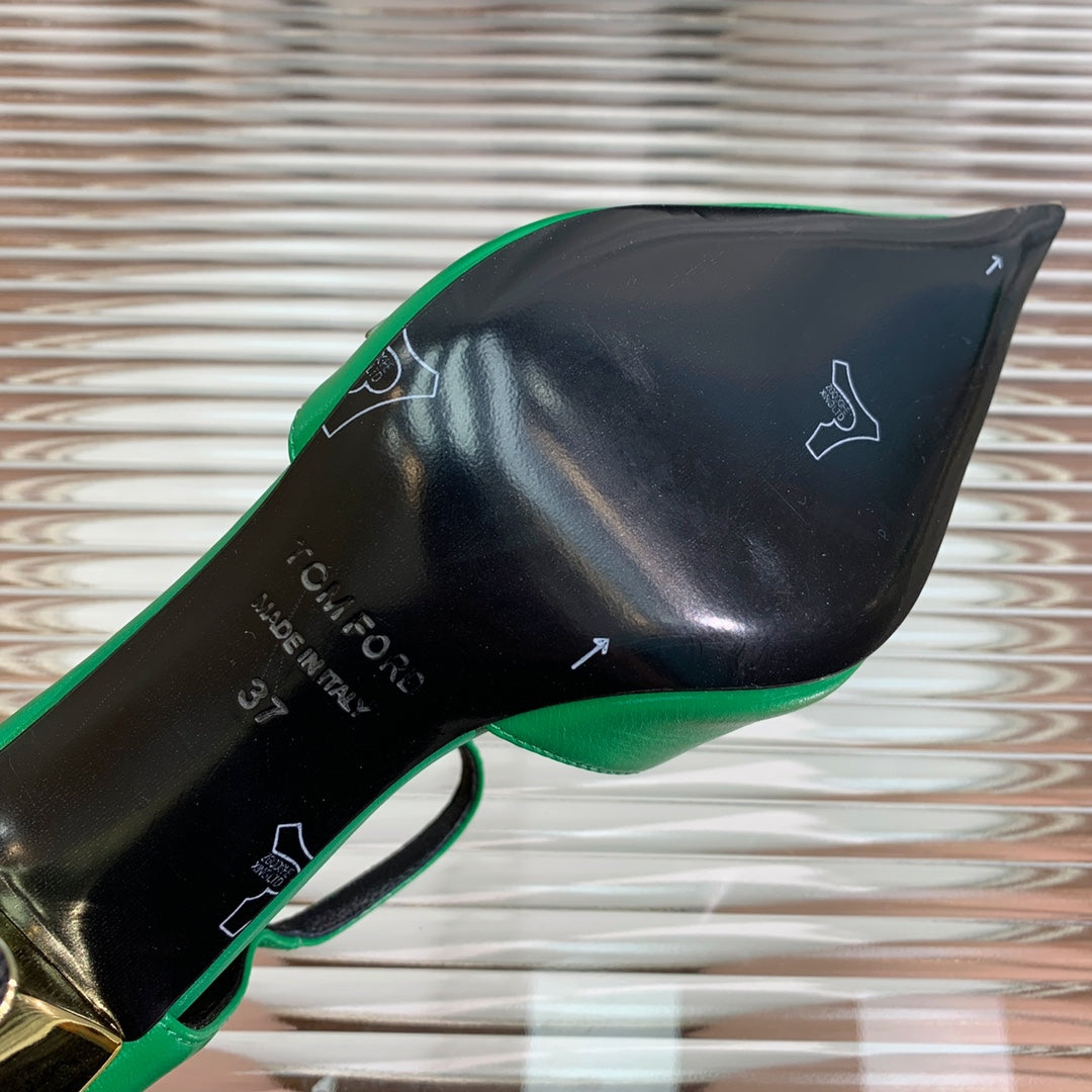 MARY JANE PUMP 7 CM IN EMERALD GREEN CALFSKIN