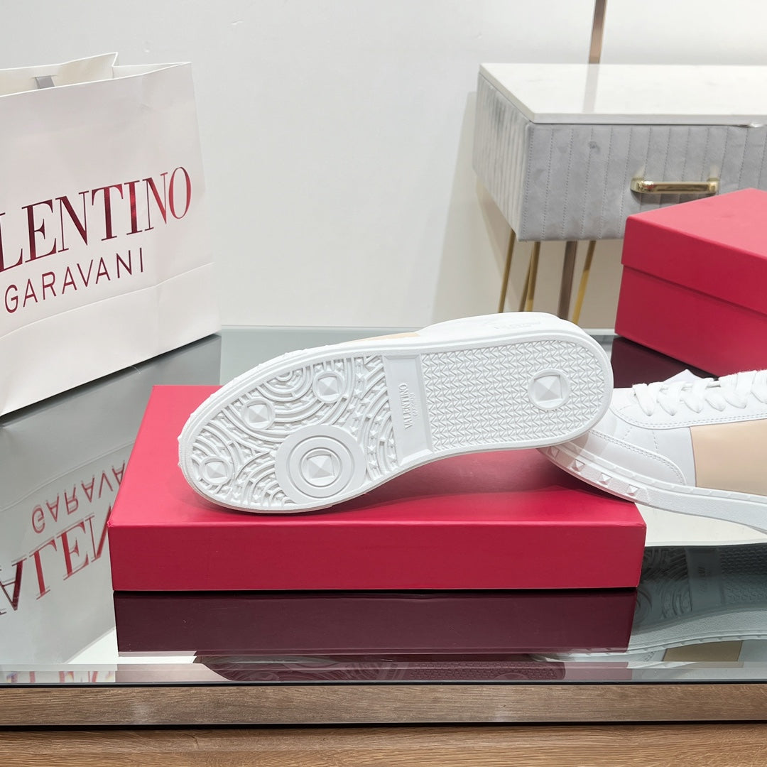 VALENTINO 25S UPVILLAGE SNEAKERS IN WHITE MIX BEIGE STYLE 2
