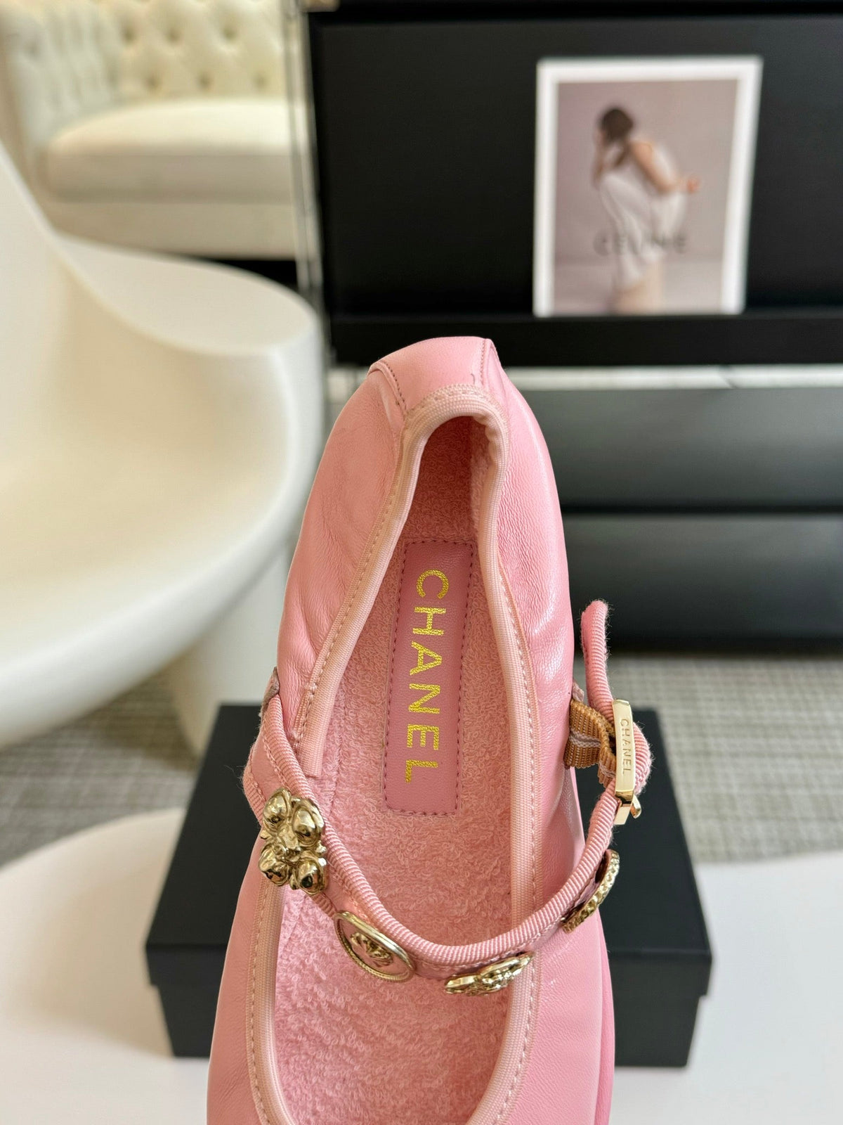 MARY JANE SHOES LIGHT PINK SHEEPSKIN