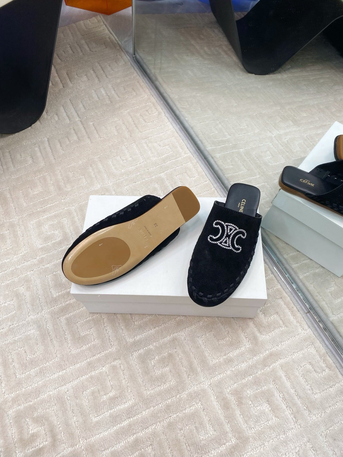 MARLOU MULE IN BLACK SUEDE