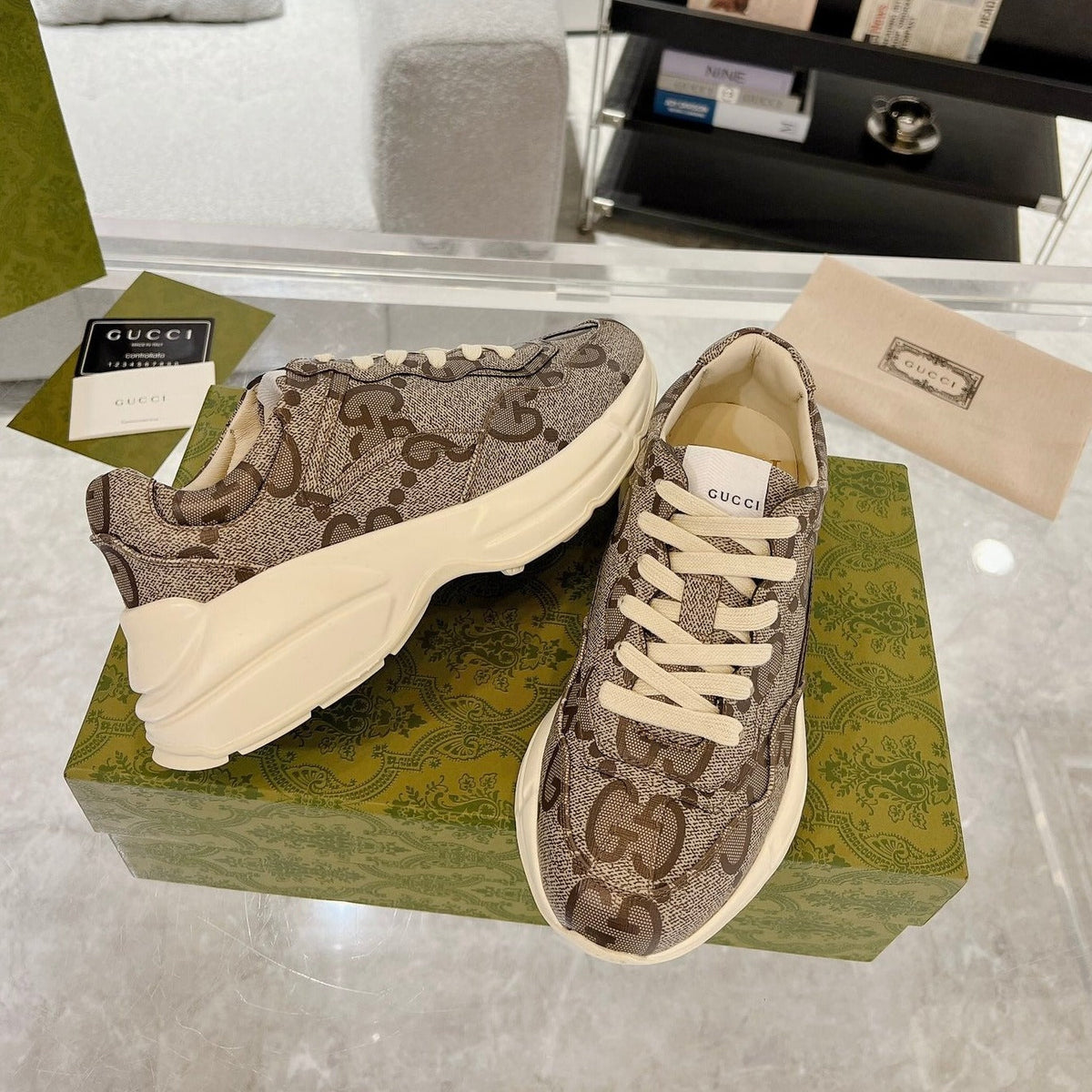 GG 100 RHYTON SNEAKER Brown