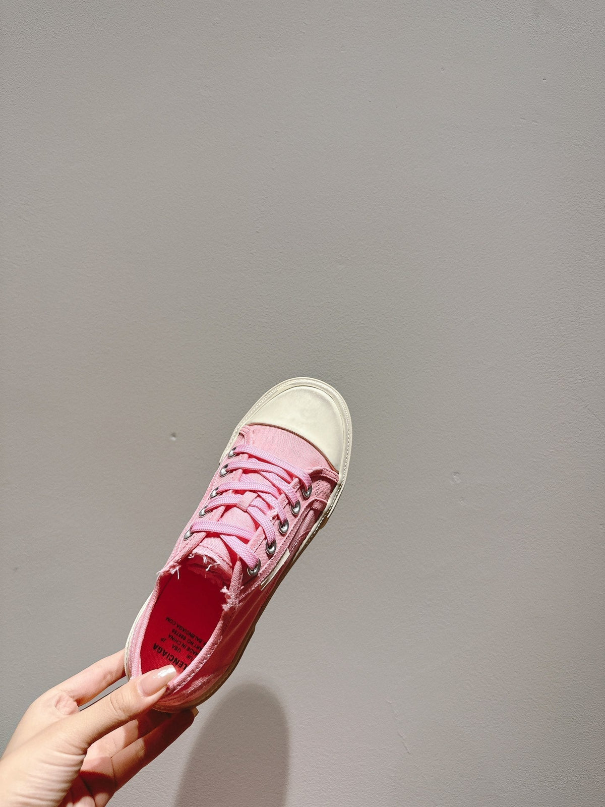 BALENCIAGA 25S SNEAKER IN PINK CANVAS