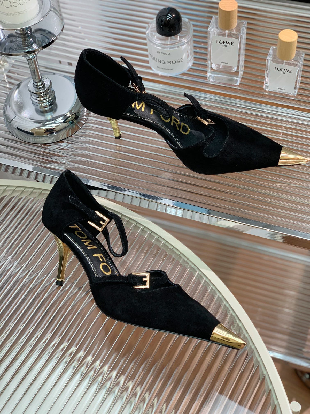 MARY JANE PUMP 7 CM IN BLACK SUEDE