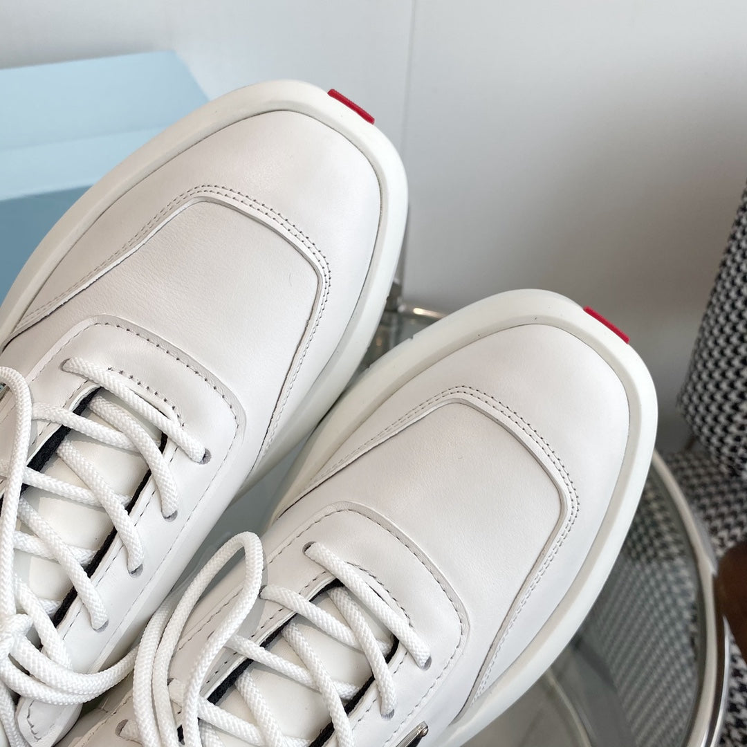 PRA THICK-SOLE SNEAKERS IN CALFSKIN
