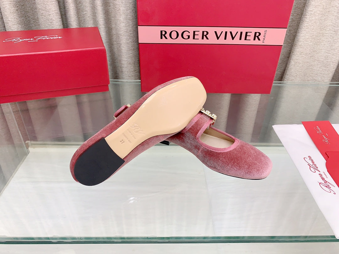 TRÈS VIVIER MARY JANE IN PINK VELVET