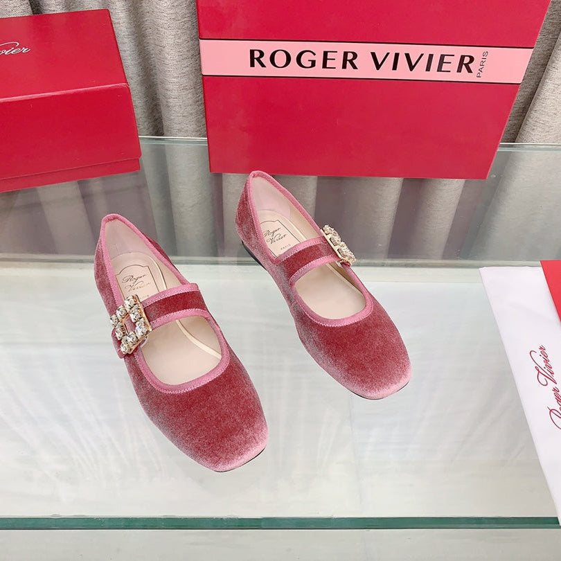 TRÈS VIVIER MARY JANE IN PINK VELVET