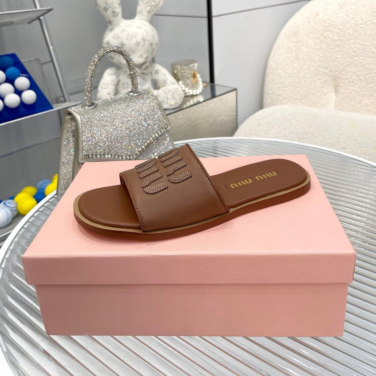 Slippers Brown Leather