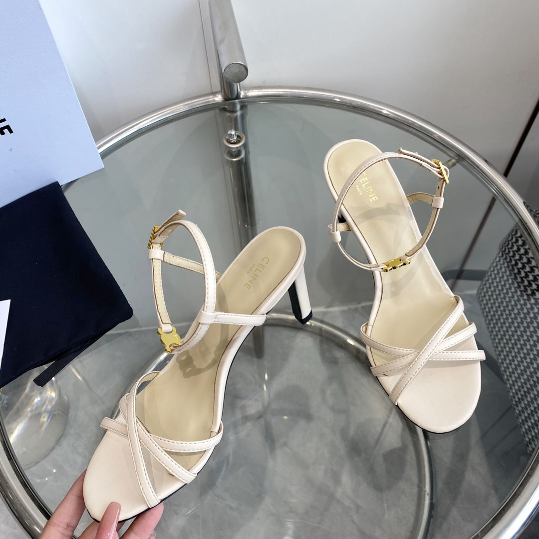 HIGH HEEL 65MM IN BEIGE CREAM CALFSKIN
