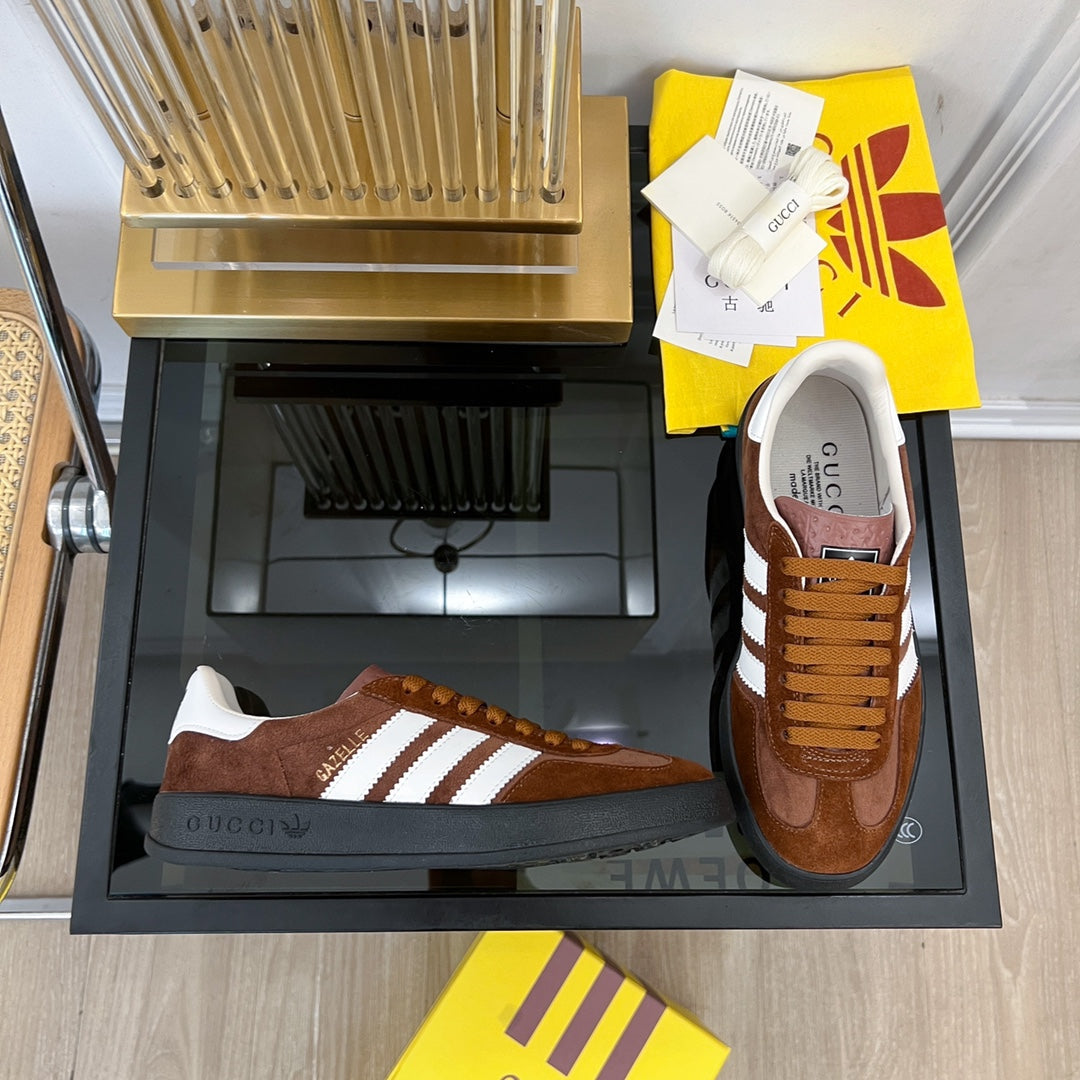 GG & ADIDAS GAZELLE SNEAKER BROWN VELVET