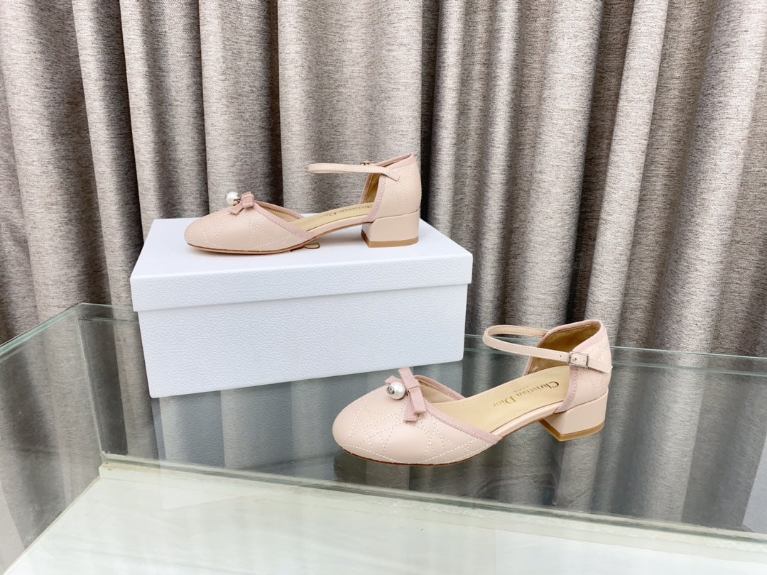 PEARL MARY JANE PUMP IN LIGHT PINK LAMBSKIN 30 MM
