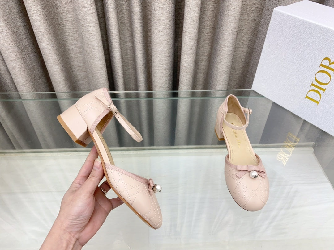 PEARL MARY JANE PUMP IN LIGHT PINK LAMBSKIN 30 MM