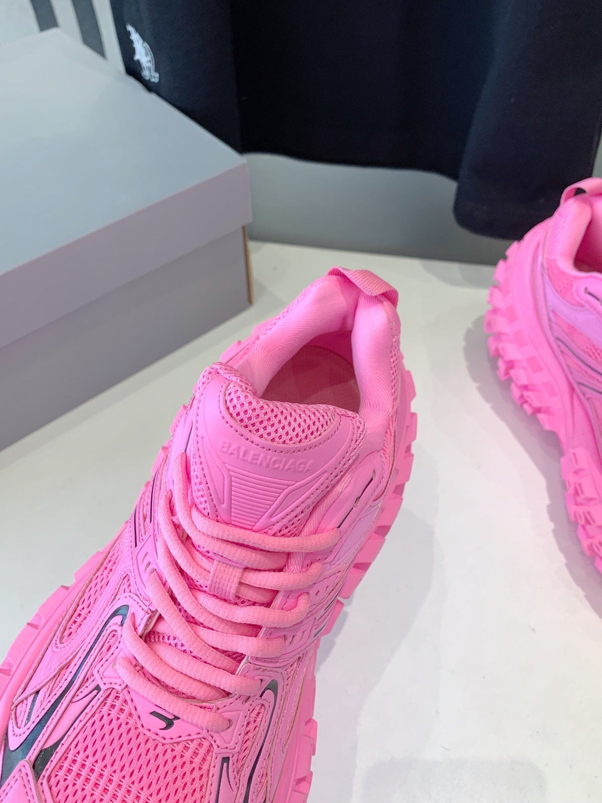 CHUNKY SNEAKERS IN PINK MIX BLACK POLYURETHANE, POLYESTER AND NYLON