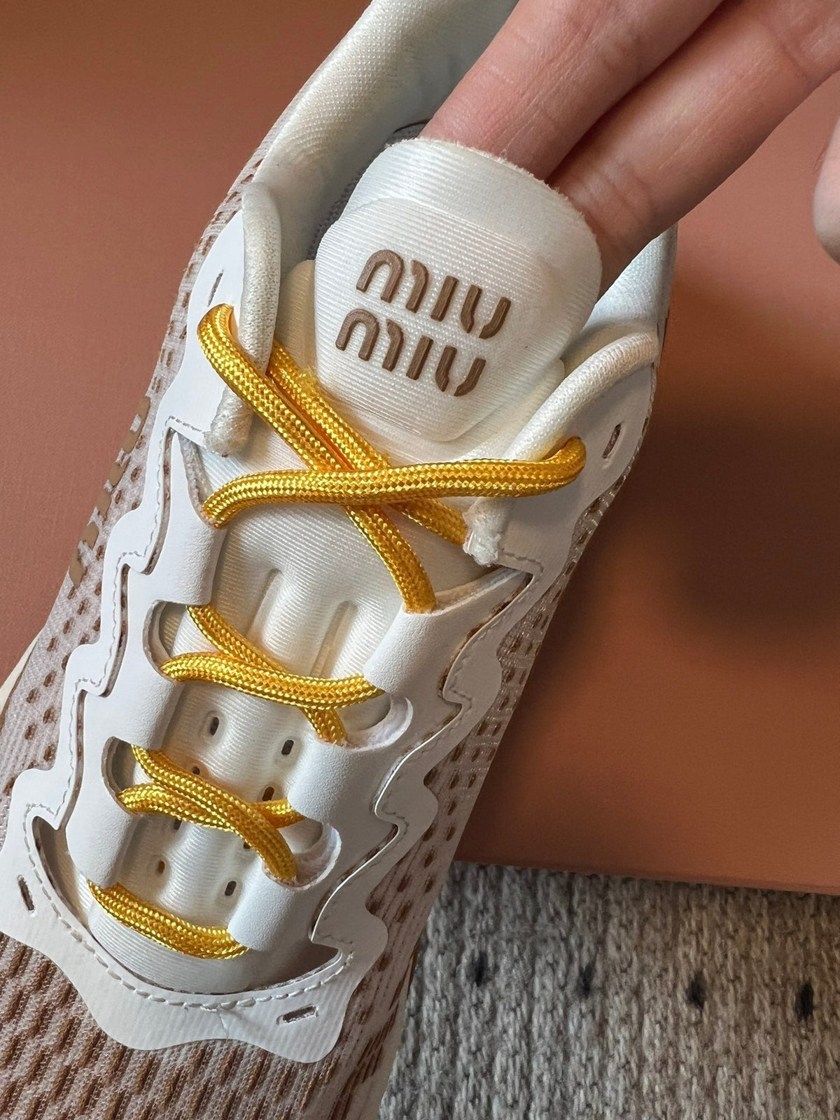 MIUMIU 26S SNEAKERS IN LIGHT PINK TECHNICAL FABRIC
