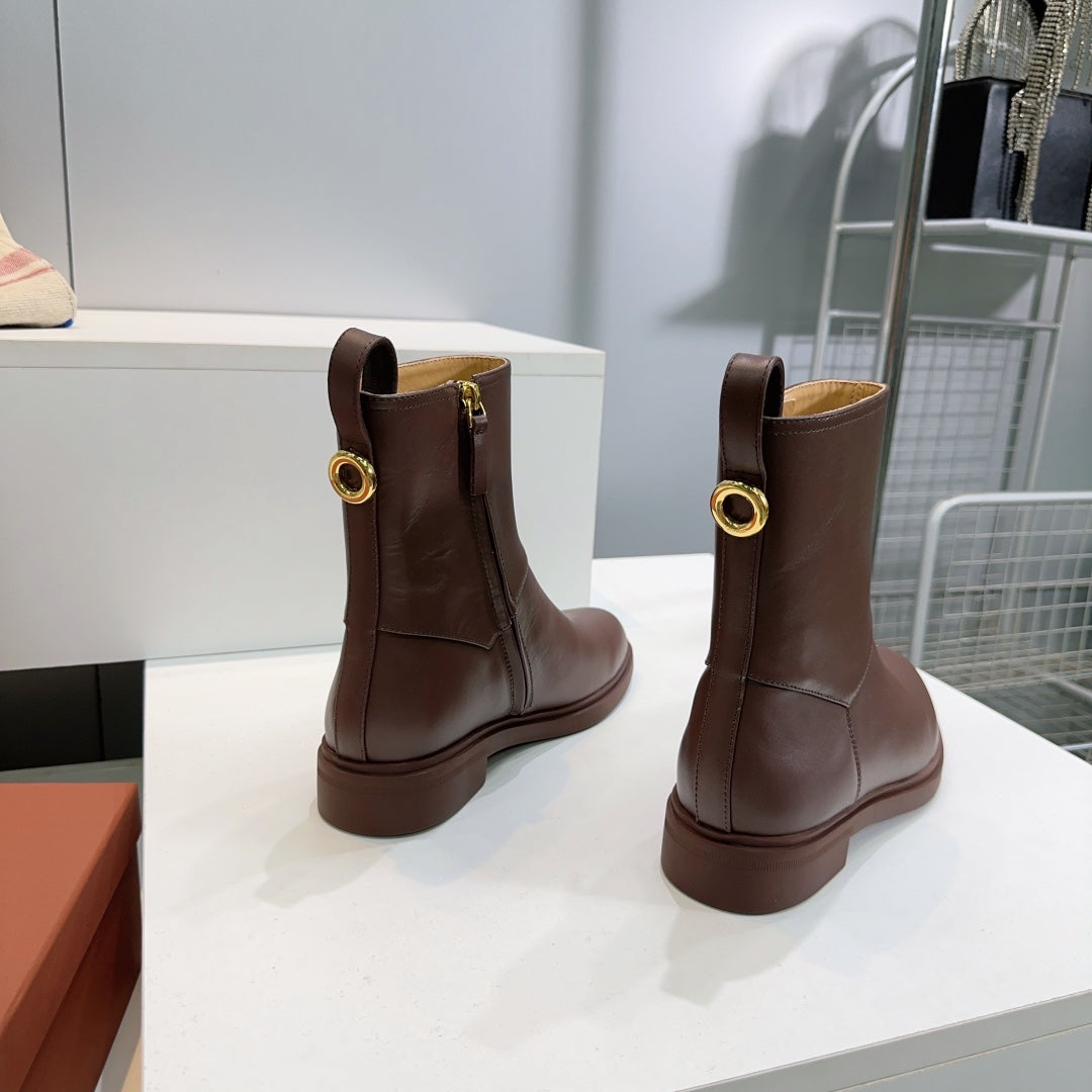 LP 25S KILDA ANKLE BOOT IN BROWN EBONY CALFSKIN