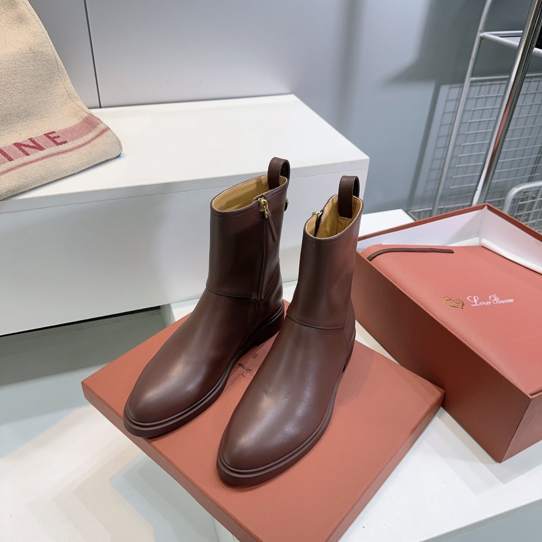 LP 25S KILDA ANKLE BOOT IN BROWN EBONY CALFSKIN