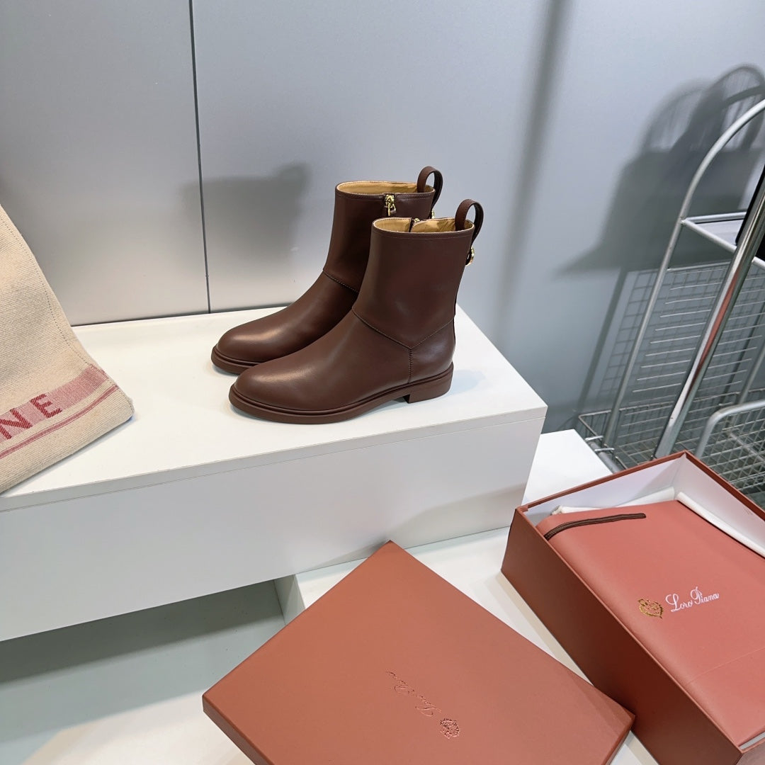 LP 25S KILDA ANKLE BOOT IN BROWN EBONY CALFSKIN