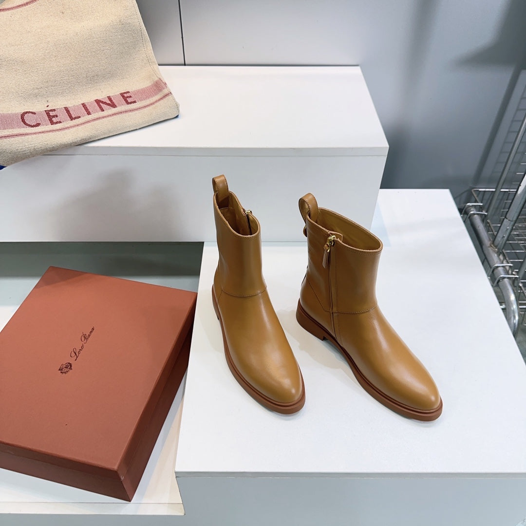 LP 25S KILDA ANKLE BOOT IN GOLDEN BROWN CALFSKIN