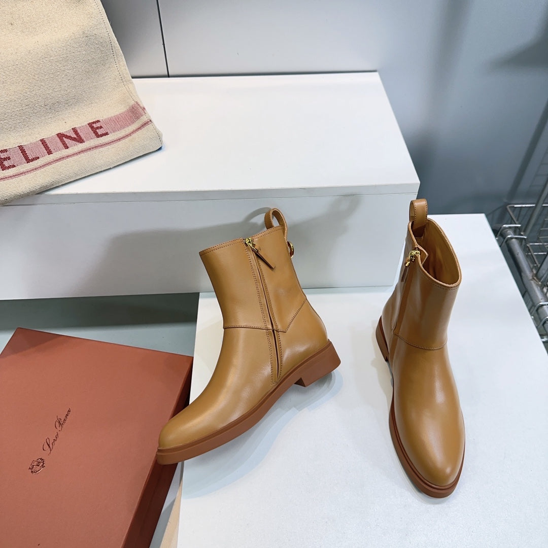 LP 25S KILDA ANKLE BOOT IN GOLDEN BROWN CALFSKIN
