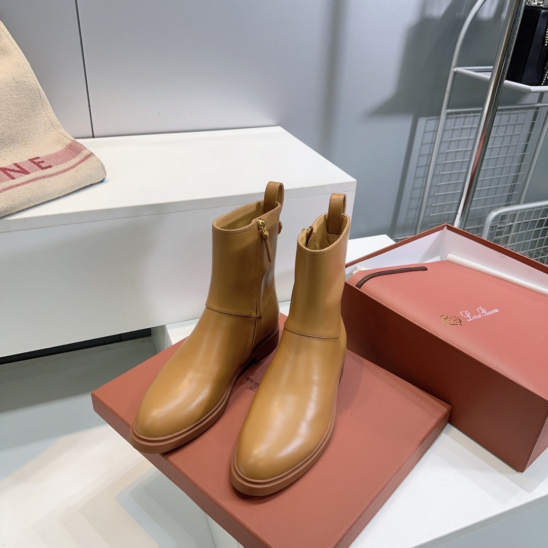 LP 25S KILDA ANKLE BOOT IN GOLDEN BROWN CALFSKIN