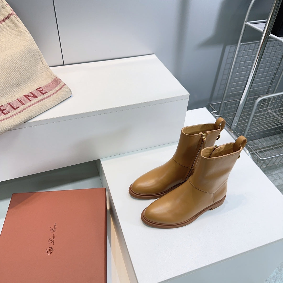 LP 25S KILDA ANKLE BOOT IN GOLDEN BROWN CALFSKIN