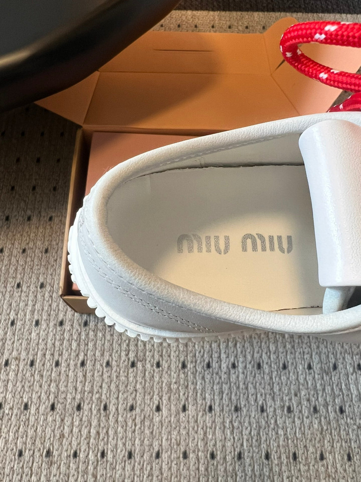 MIUMIU 26S SNEAKERS 50MM IN WHITE CALFSKIN
