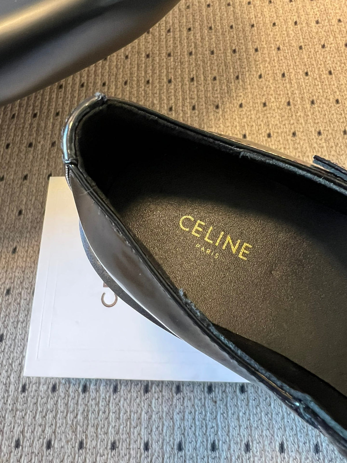 CELINE 26S BULKY BABIES MARY JANE SHOES 40 MM IN BLACK CALFSKIN
