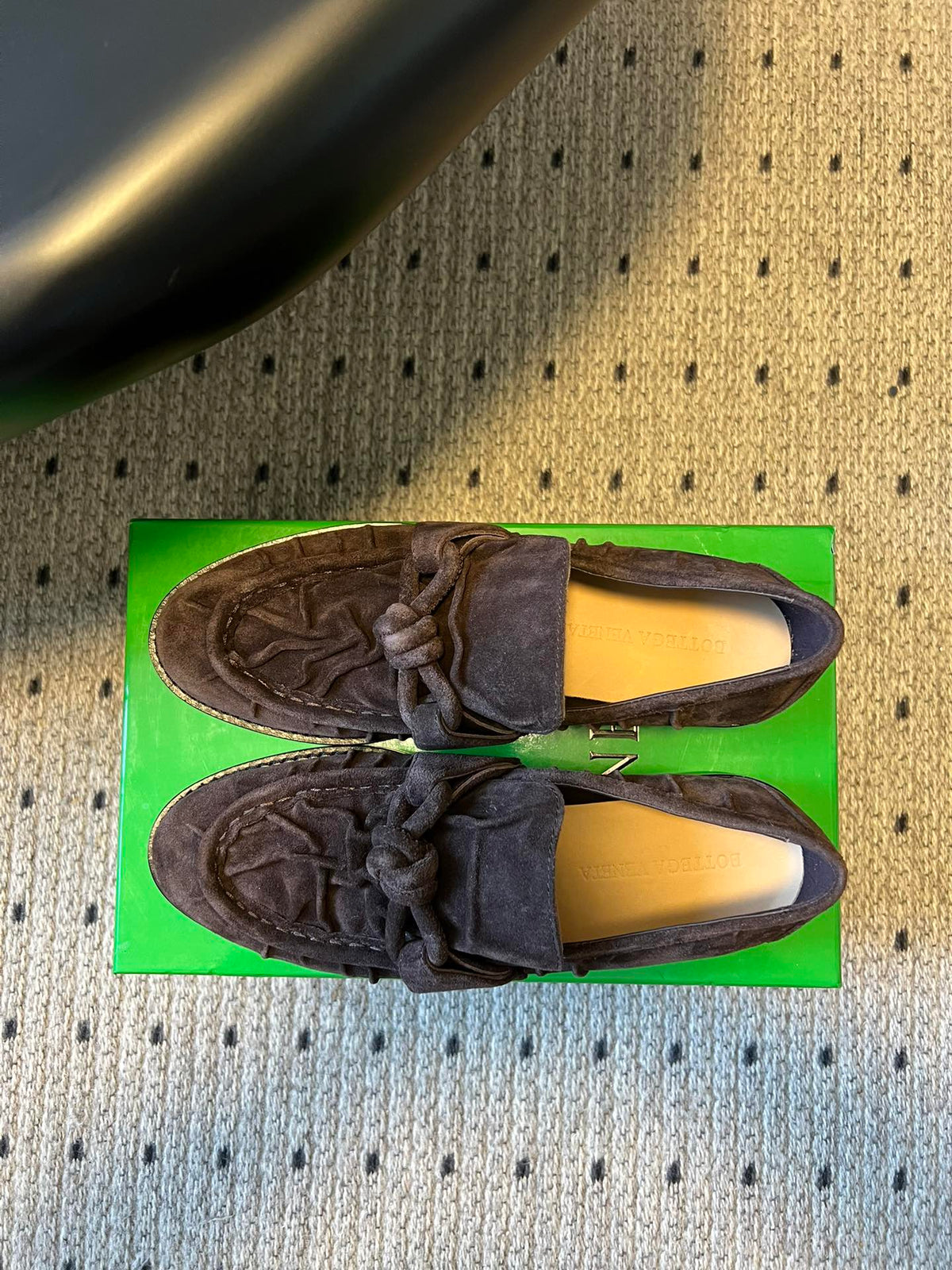 BOTTEGA VENETA 26S LOAFERS IN DARK BROWN SUEDE