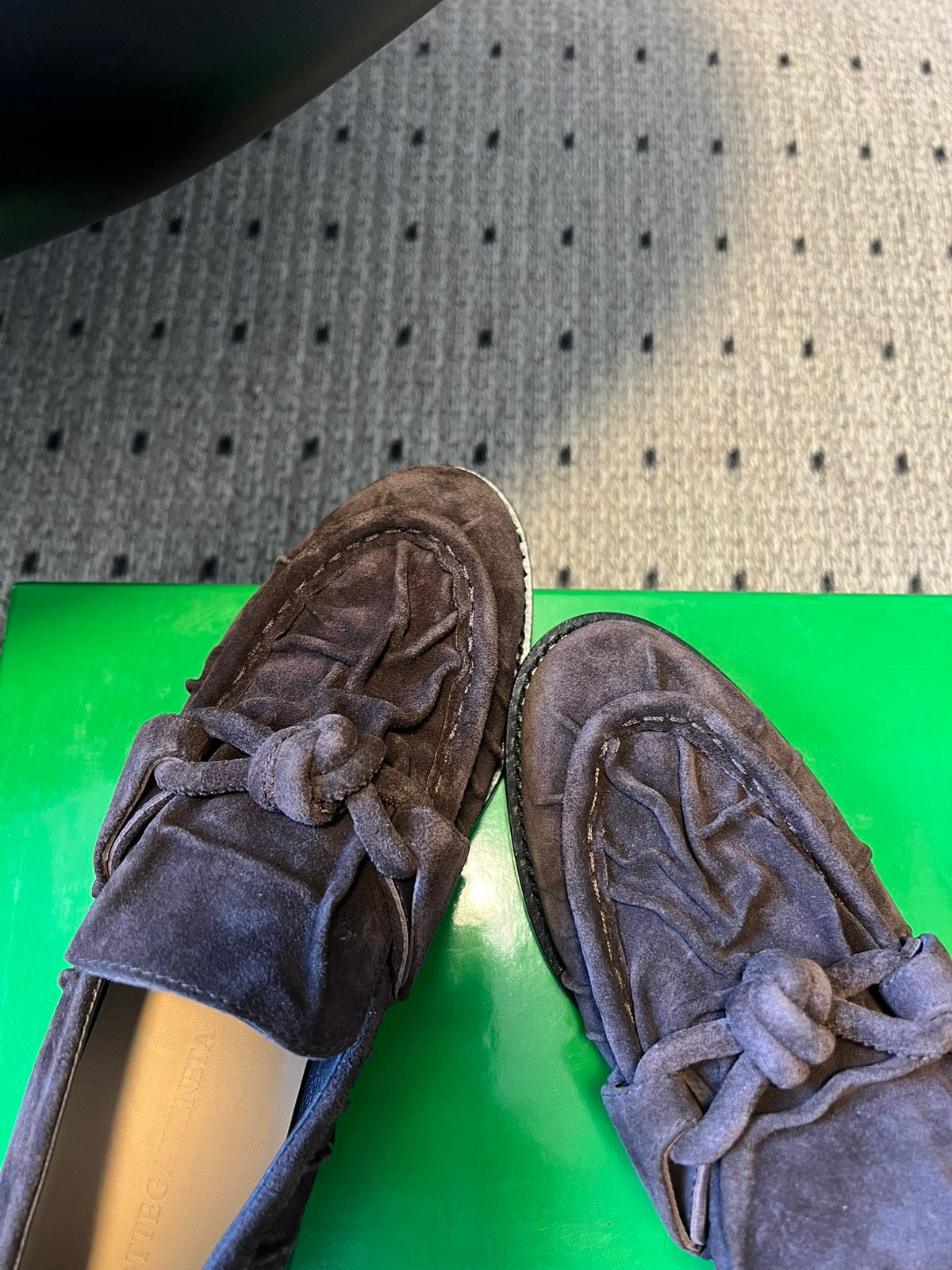 BOTTEGA VENETA 26S LOAFERS IN DARK BROWN SUEDE