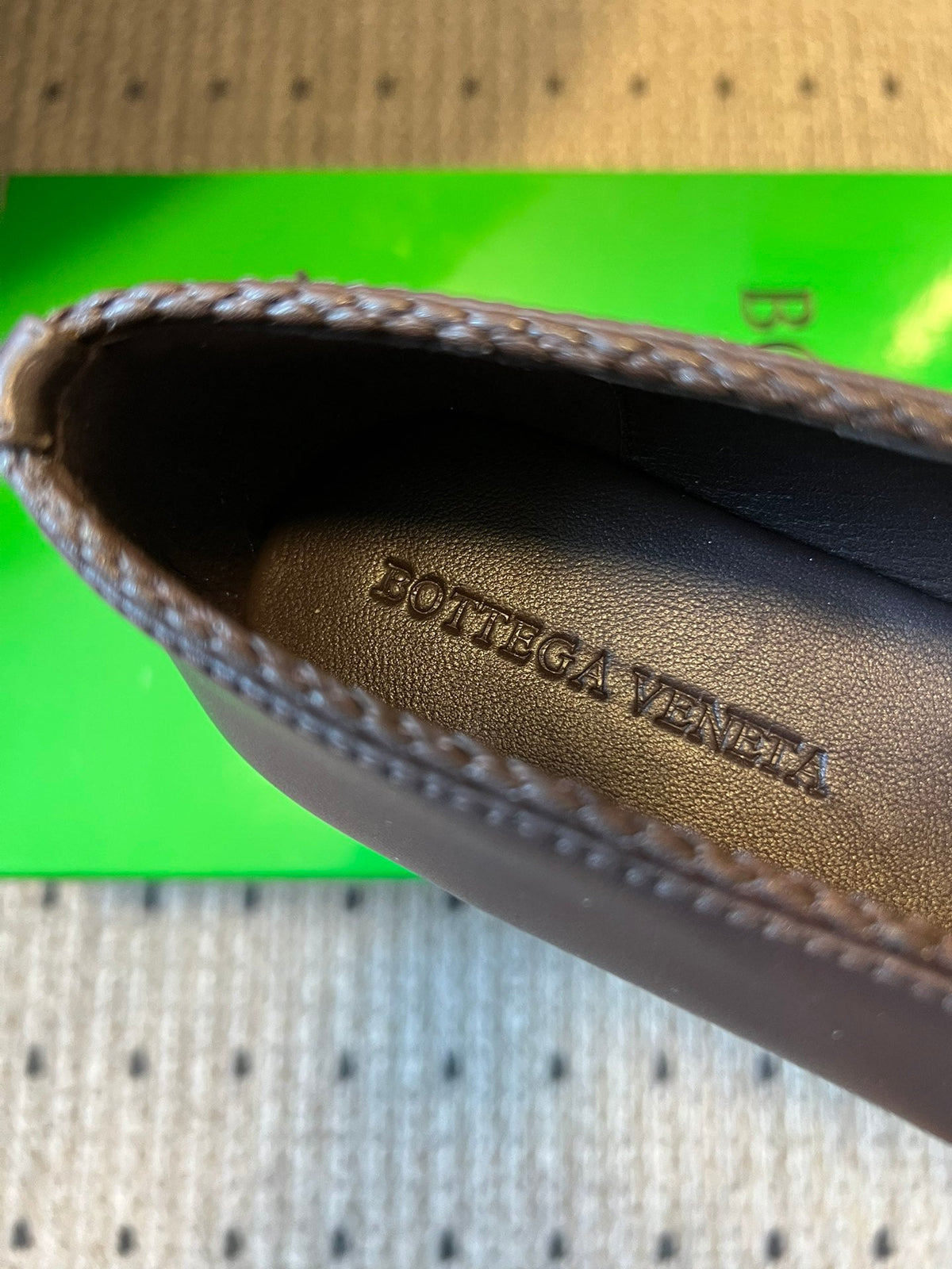 BOTTEGA VENETA 26S ESPADRILLE BALLET FLATS IN DARK BROWN LAMBSKIN