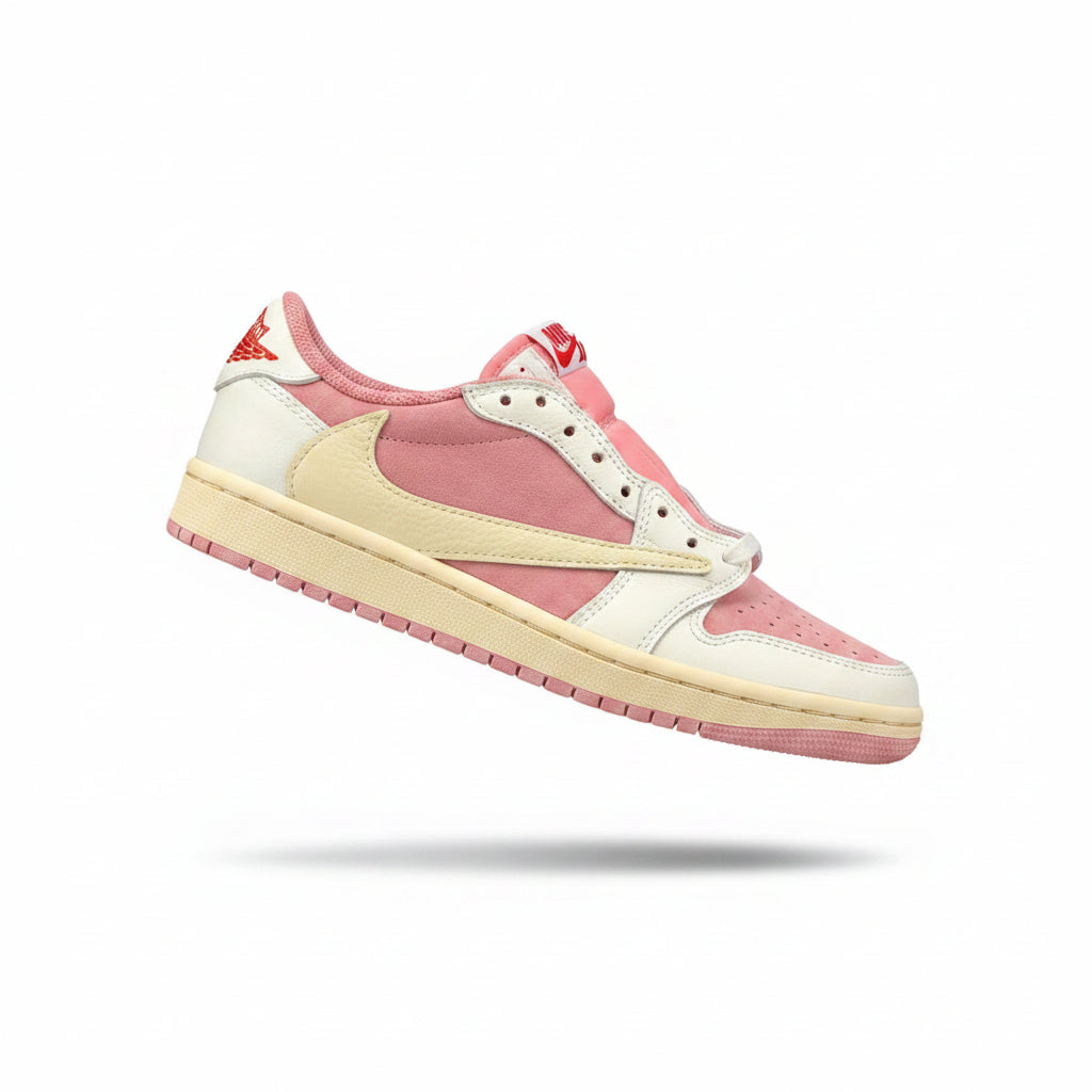 (Early Look) Travis Scott x Air Jordan 1 Low OG SP 'Sail Shy Pink'
