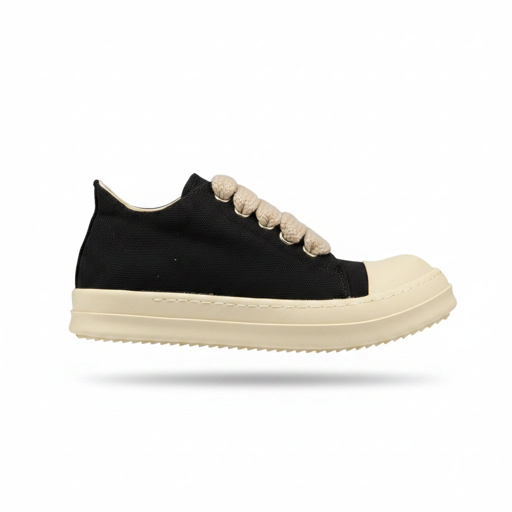 Rick Owens DRKSHDW Fogachine Cotton Megalace Low 'Black Milk'