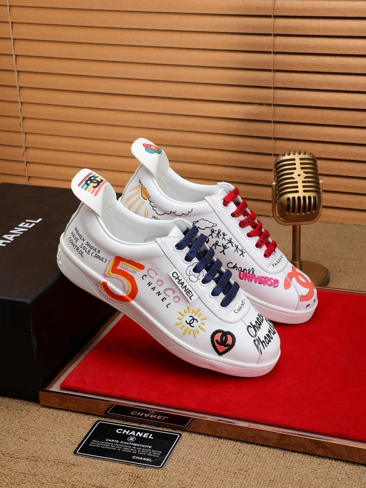 CC COCO SNEAKERS IN COLORFUL CALFSKIN