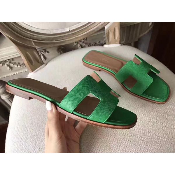 HERM Oran Sandals In Bamboo Epsom Leather