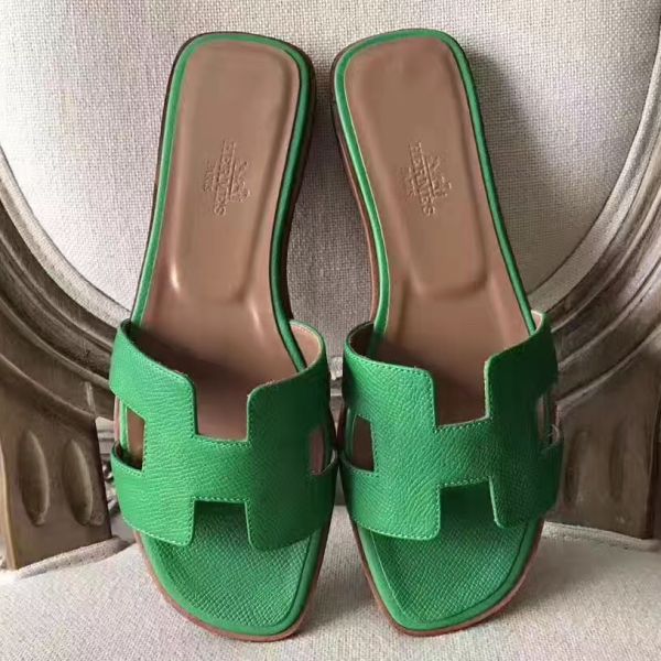 HERM Oran Sandals In Bamboo Epsom Leather