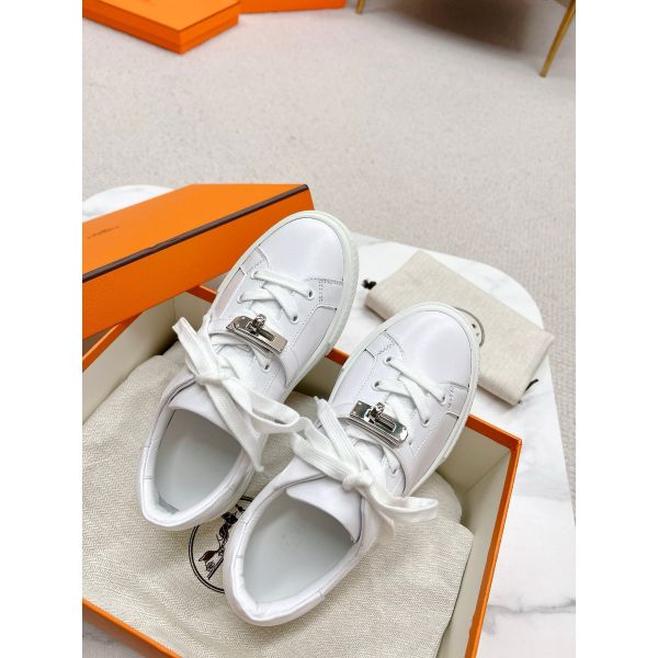 HERM Men's Day Sneakers in White Leather