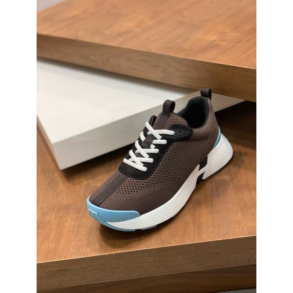 HERM Heros Sneakers in Black Knit and Black Suede