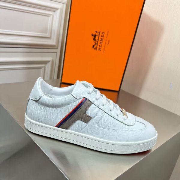 HERM Boomerang Sneakers In Multicolore White Leather