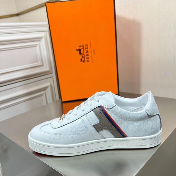 HERM Boomerang Sneakers In Multicolore White Leather