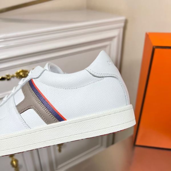HERM Boomerang Sneakers In Multicolore White Leather