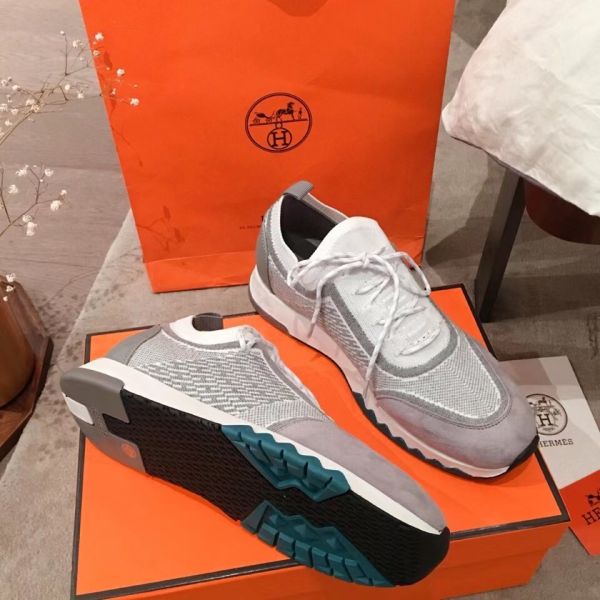 HERM Men's Addict Sneakers In Grey Knit