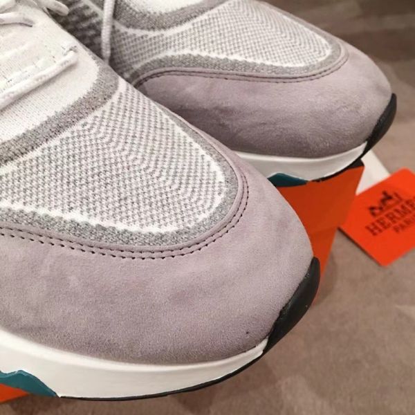 HERM Men's Addict Sneakers In Grey Knit