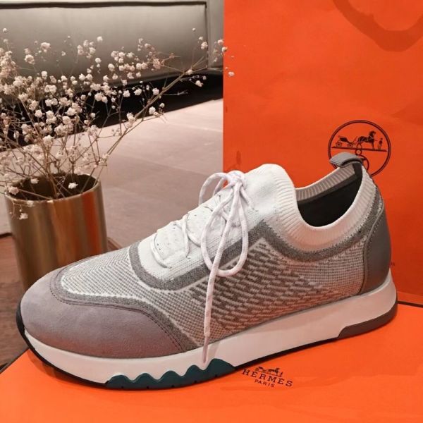 HERM Men's Addict Sneakers In Grey Knit