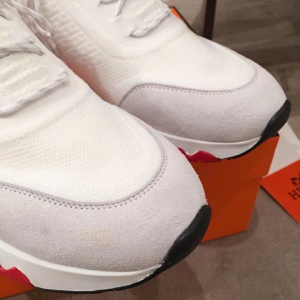 HERM Men's Addict Sneakers In White Knit