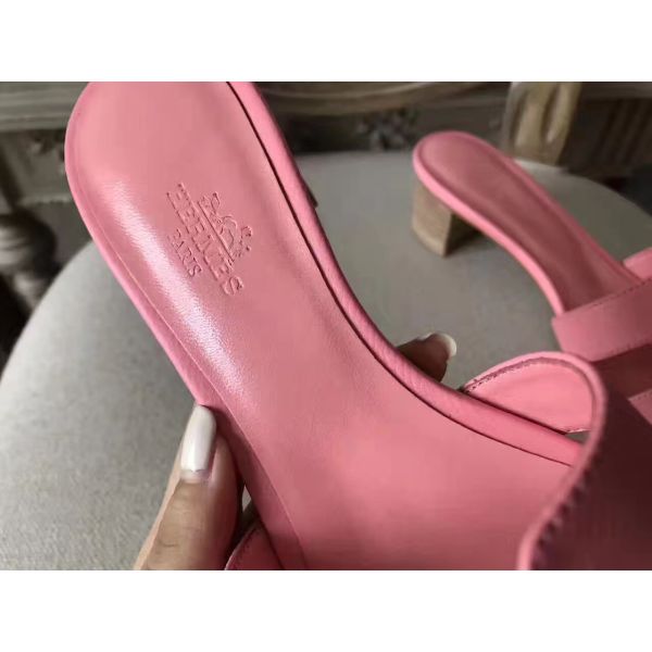 HERM Oasis Sandals In Pink Epsom Leather