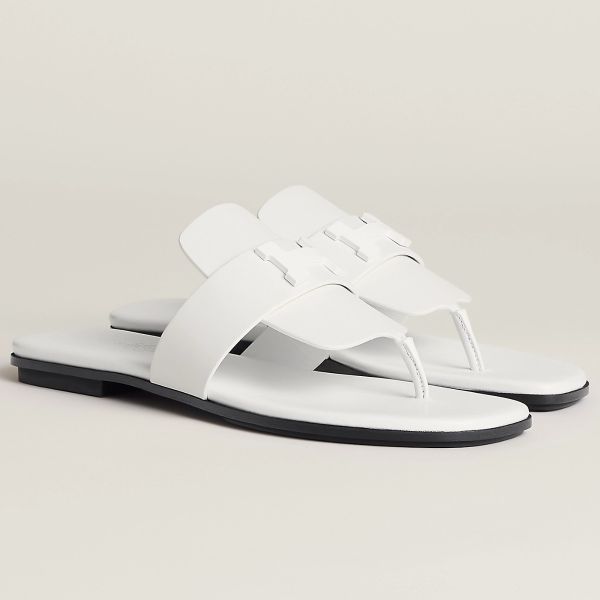 HERM Galerie Sandals In White Calfskin