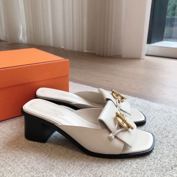 HERM Women's Ilot 50 Sandals in White Leather