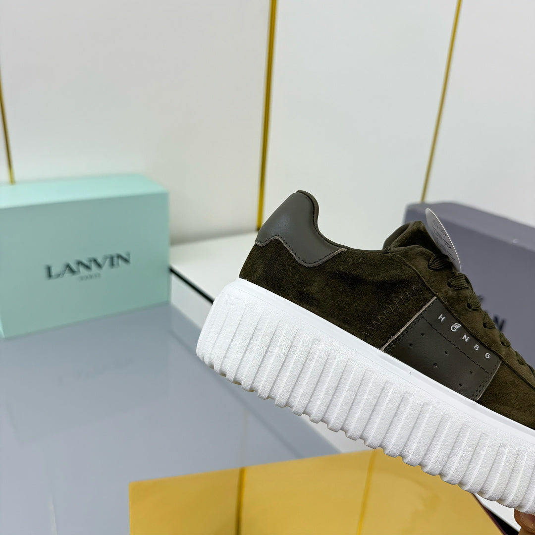 TOM FORD 26S SNEAKER HOGAN IN MOSS GREEN SUEDE
