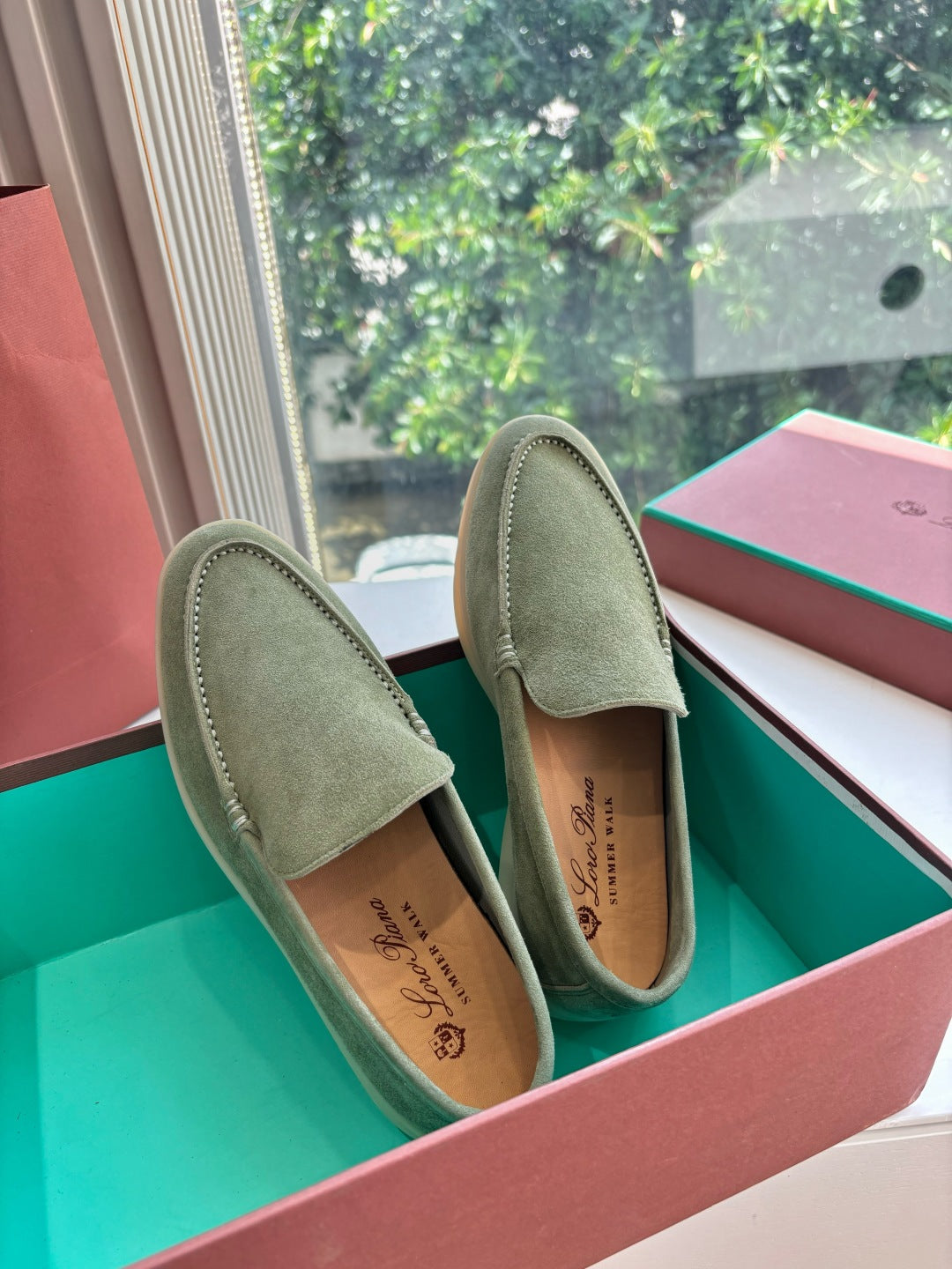 LP LOAFERS 25S IN OLIVE GRAY CASHMERE