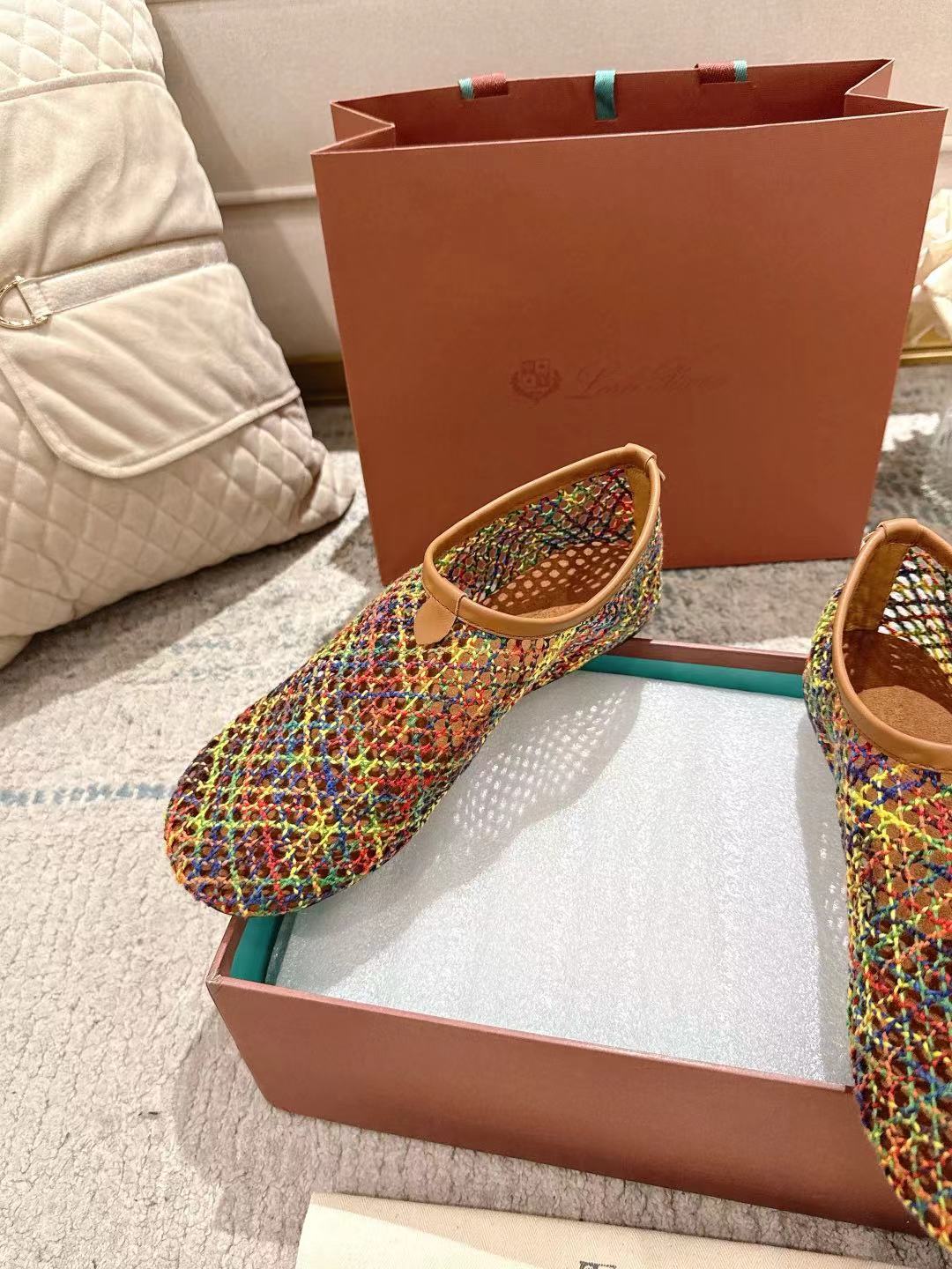 FLAT SHOES MULTICOLOR MESH FABRIC