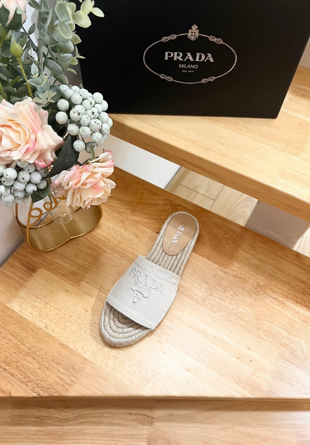 PRA CROCHET SLIPPERS CREAMY WHITE LINEN FABRIC